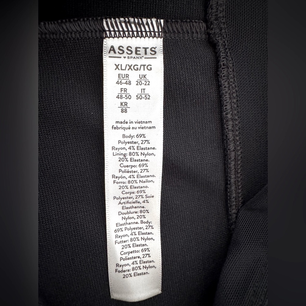 Assets by Spanx Black Ponte Knit Leggings, Size XL - NWOT - Picture 6 of 8